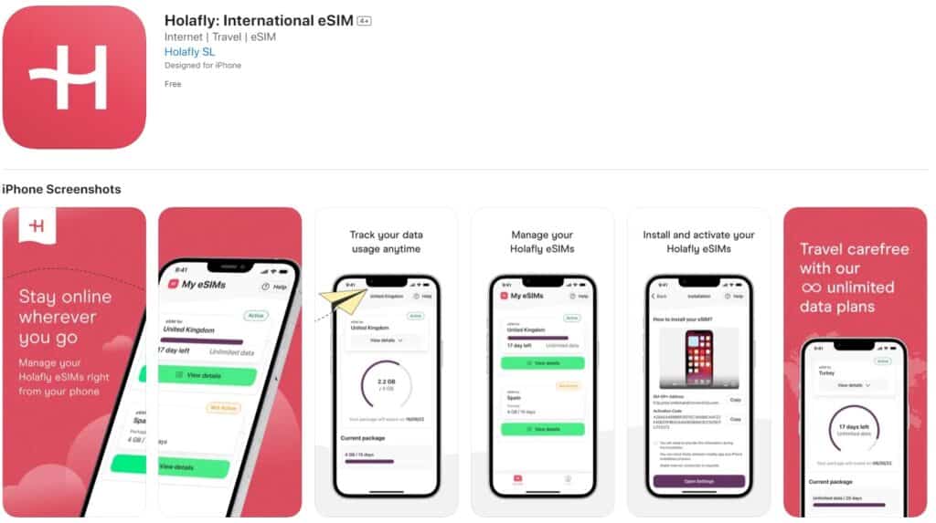 holafly international esim app