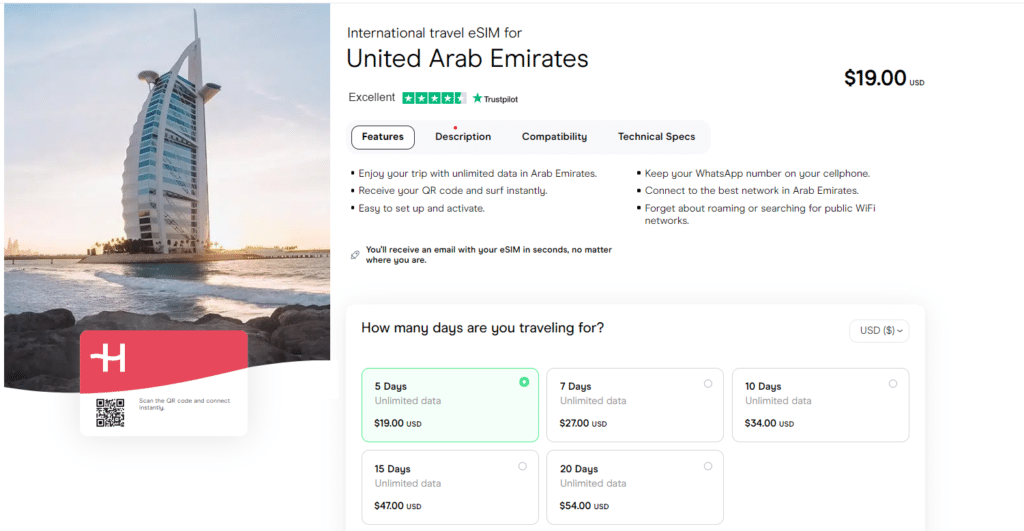 eSIM for UAE