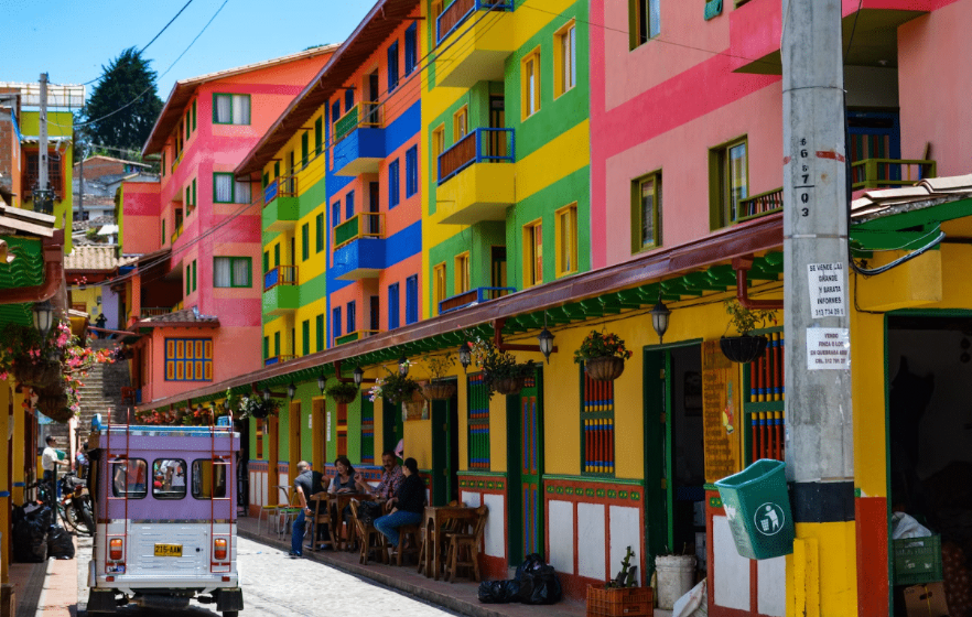 Visit the colorful towns in Colombia
