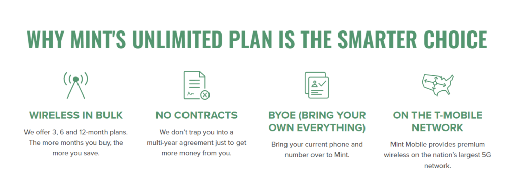 Mint Mobile unlimited plan advantages
