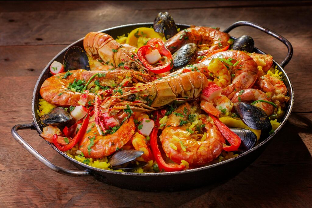 Classic Paella dish for Spain travel guide