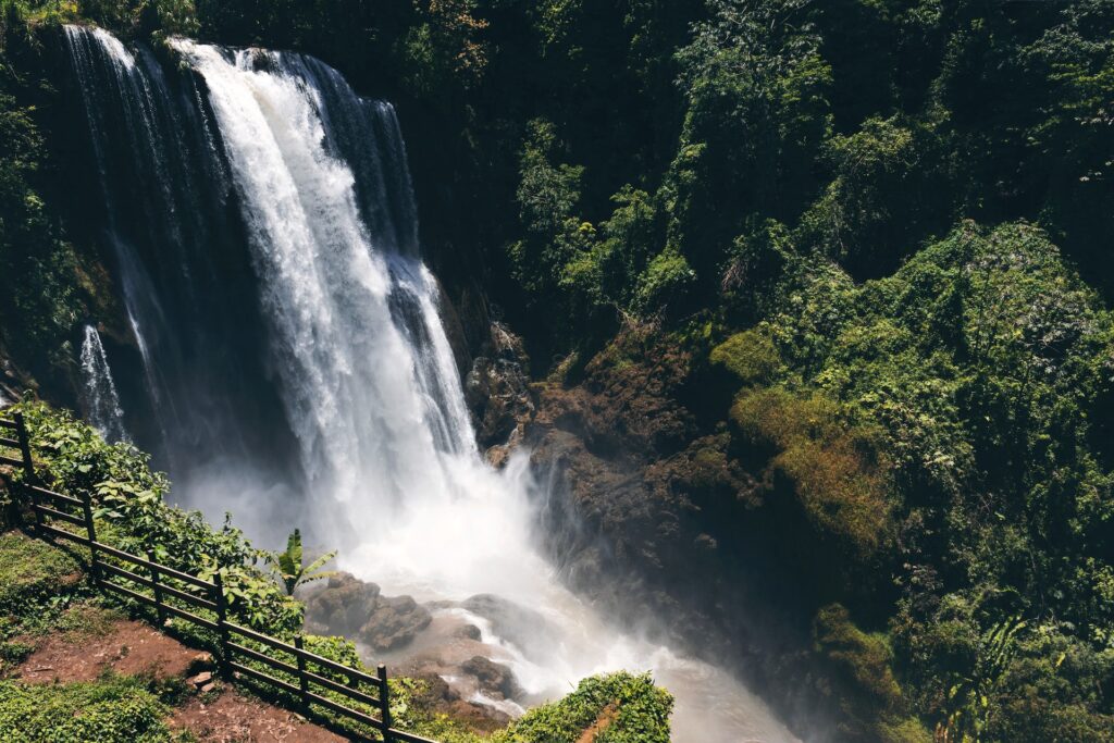 Marvel at the beautiful Pulhapanzak Waterfalls